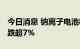 今日消息 钠离子电池板块异动下跌 同兴环保跌超7%