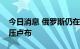 今日消息 俄罗斯仍在考虑今年干预汇市以打压卢布