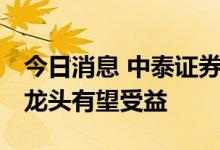 今日消息 中泰证券：脊柱国采结果落地 国产龙头有望受益