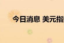 今日消息 美元指数DXY短线走低23点