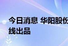 今日消息 华阳股份：孙公司钠离子电芯生产线出品