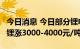 今日消息 今日部分锂电材料报价上涨  氢氧化锂涨3000-4000元/吨