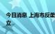 今日消息 上海市反垄断和公平竞争委员会成立