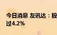 今日消息 友讯达：股东华诚盛达拟减持不超过4.2%