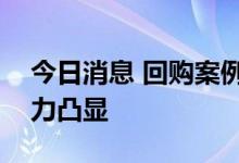 今日消息 回购案例大增，港股市场估值吸引力凸显