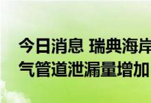今日消息 瑞典海岸警卫队：“北溪-2”天然气管道泄漏量增加