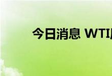 今日消息 WTI原油日内涨幅达2%