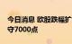 今日消息 欧股跌幅扩大 英国富时100指数失守7000点