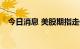 今日消息 美股期指走低 纳指期货跌超1%