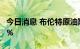 今日消息 布伦特原油期货日内涨幅扩大至0.7%