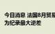 今日消息 法国8月贸易帐录得-153.01亿欧元 为纪录最大逆差