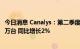 今日消息 Canalys：第二季度全球智能手环出货量达到4170万台 同比增长2%