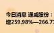 今日消息 通威股份：预计前三季度净利同比增259.98%—266.71%