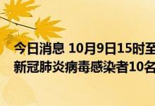 今日消息 10月9日15时至10月10日15时，北京朝阳区新增新冠肺炎病毒感染者10名