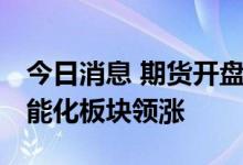 今日消息 期货开盘：国内期货开盘普遍上涨 能化板块领涨