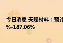 今日消息 天赐材料：预计前三季度净利润同比增长174.19%-187.06%