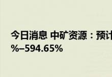 今日消息 中矿资源：预计前三季度净利润同比增长561.57%–594.65%