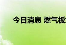 今日消息 燃气板块回暖 水发燃气涨停