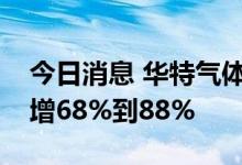 今日消息 华特气体：预计前三季度净利同比增68%到88%
