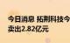 今日消息 拓荆科技今日跌16.44% 五机构净卖出2.82亿元