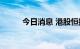 今日消息 港股恒指失守17000点