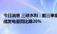 今日消息 三峡水利：前三季度下属及控股公司水电站累计完成发电量同比降20%