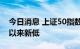 今日消息 上证50指数跌超1% 创2019年2月以来新低