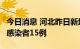 今日消息 河北昨日新增确诊病例1例、无症状感染者15例