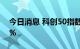 今日消息 科创50指数跟随大市反弹，涨超1%