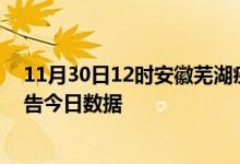11月30日12时安徽芜湖疫情新增确诊数及芜湖疫情防控通告今日数据