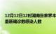 12月12日12时湖南张家界本轮疫情累计确诊及张家界疫情最新确诊数感染人数