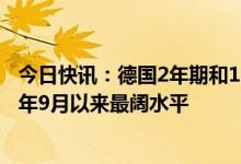 今日快讯：德国2年期和10年期国债收益率倒挂幅度为1992年9月以来最阔水平