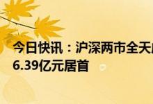 今日快讯：沪深两市全天成交额6357亿元，五粮液成交额56.39亿元居首