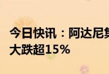 今日快讯：阿达尼集团旗下多家上市公司股价大跌超15%