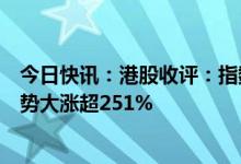 今日快讯：港股收评：指数尾盘触底反弹，正大企业国际逆势大涨超251%