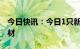 今日快讯：今日1只新股上市：上交所江瀚新材