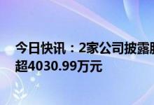 今日快讯：2家公司披露股票回购预案，重药控股拟回购不超4030.99万元
