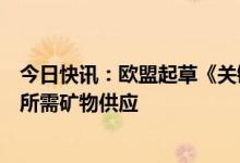 今日快讯：欧盟起草《关键原材料法》，旨在保障能源转型所需矿物供应