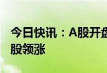 今日快讯：A股开盘：指数高开，养殖业概念股领涨
