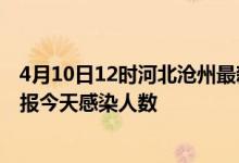 4月10日12时河北沧州最新疫情情况数量及沧州疫情最新通报今天感染人数