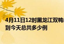 4月11日12时黑龙江双鸭山今日疫情最新报告及双鸭山疫情到今天总共多少例