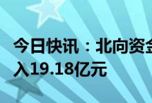 今日快讯：北向资金尾盘明显回流，全天净买入19.18亿元