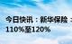 今日快讯：新华保险：一季度净利润同比预增110%至120%