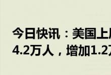 今日快讯：美国上周初次申请失业金人数为24.2万人，增加1.2万
