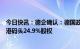 今日快讯：德企确认：德国政府同意中远海运港口收购汉堡港码头24.9%股权