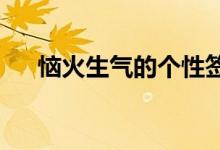 恼火生气的个性签名气话不一定是气话