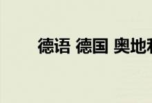 德语 德国 奥地利等国家的官方语言