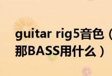 guitar rig5音色（吉他有GUITARPRO5.0.那BASS用什么）