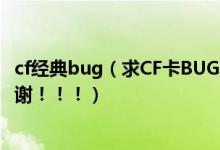cf经典bug（求CF卡BUG不掉血不代码的文件有的说一下谢谢！！！）