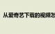 从爱奇艺下载的视频怎么转换格式知识介绍